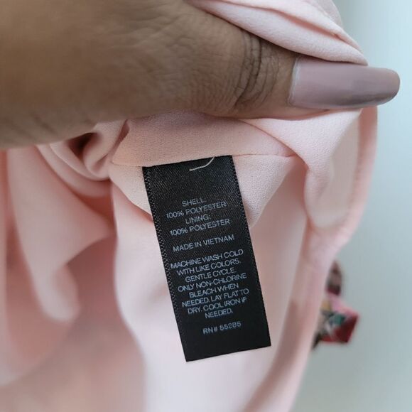 EXPRESS Criss Cross Spaghetti Straps Camisole Floral Pink Red Size XS - Picture 4 of 5